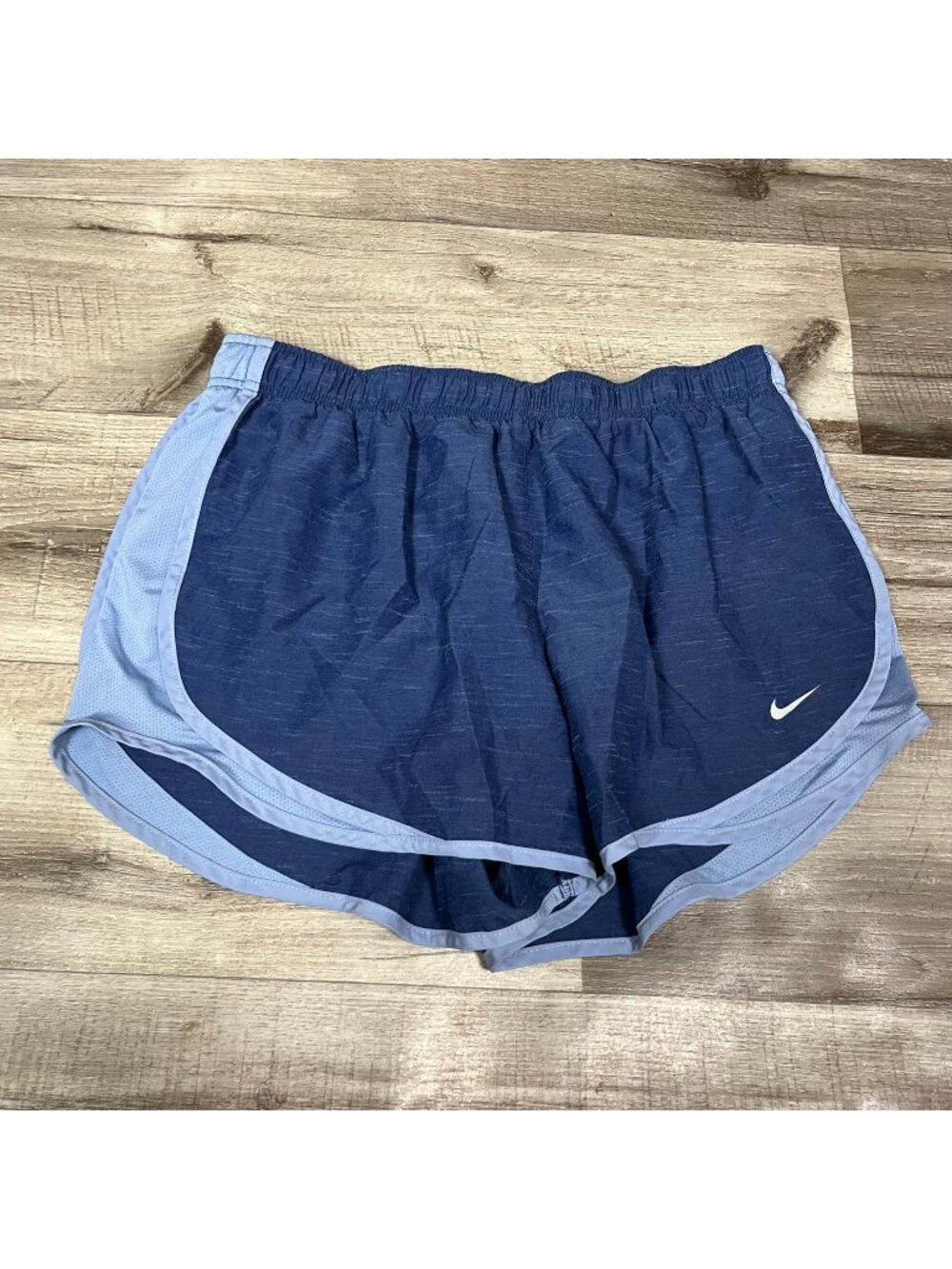 Nike Athletic Dri-Fit Mid Rise Lined Running Shorts Blue Women’s Size L